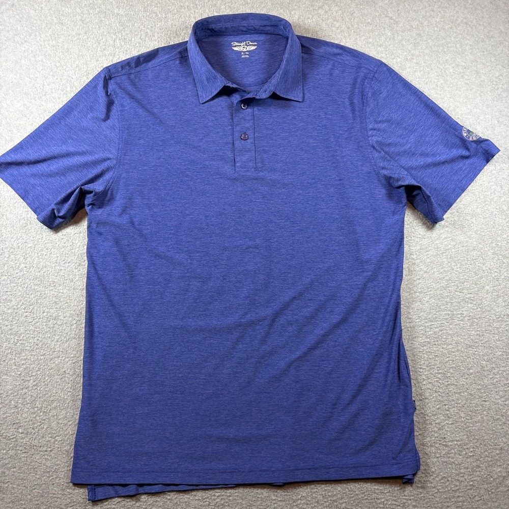 Wynstone Golf Club Straight Down Golf Polo Men's XL Performance Blue Embroidered